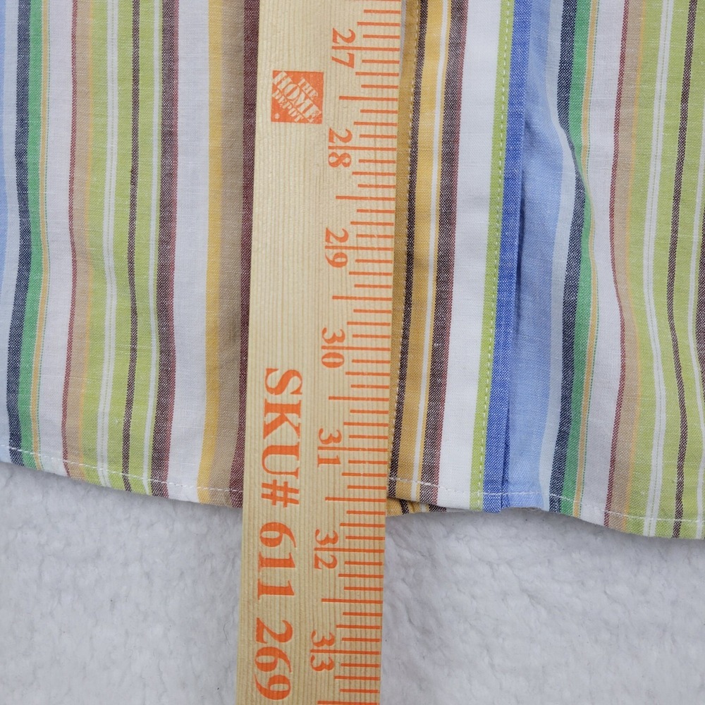 Kinloch Anderson Scotland Short Sleeve Button Up Shirt Mens Large L Multicolor - Picture 7 of 8